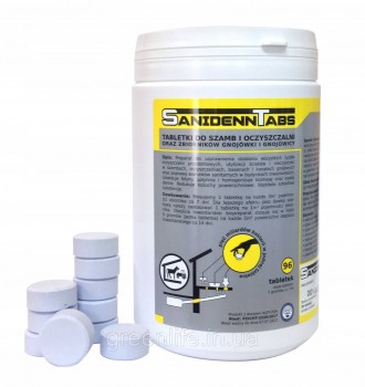Биоактиватор Sanidenn Tabs 96 +4 таблетки для септиків, вуличних туалетів , вигр. Київ. фото 1 Биоактиватор Sanidenn Tabs 96 +4 таблетки для септиків, вуличних туалетів , вигр. Київ. фото 1