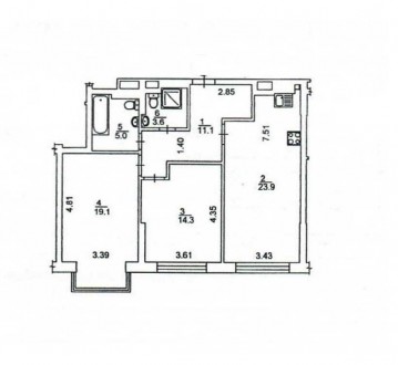 2-комнатная квартира, 77.00 кв.м. Киев. фото 1 2-комнатная квартира, 77.00 кв.м. Киев. фото 1