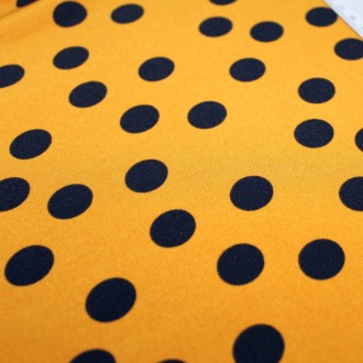 Креп костюмка барбі  горох на жовтому фоні. Одеса. фото 1