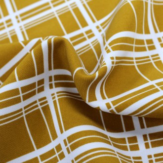 Креп костюмка барбі  горох на жовтому. Одеса. фото 1