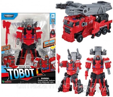 Игрушка Трансформер Тобот мини Л 5ый сезон Спасатели. Пожарная TOBOT S5 Rescue M