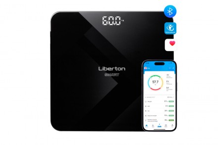 Ваги для підлоги Liberton LBS-0818 Smart 180 кг чорні. Київ. фото 1 Ваги для підлоги Liberton LBS-0818 Smart 180 кг чорні. Київ. фото 1
