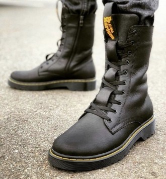 Мужские кожаные ботинки, берцы Dr. Martens Jadon — Black. Киев. фото 1