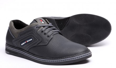 Спортивные кожаные туфли Tommy Hilfiger Sheriff Black-Grey 43. Киев. фото 1 Спортивные кожаные туфли Tommy Hilfiger Sheriff Black-Grey 43. Киев. фото 1