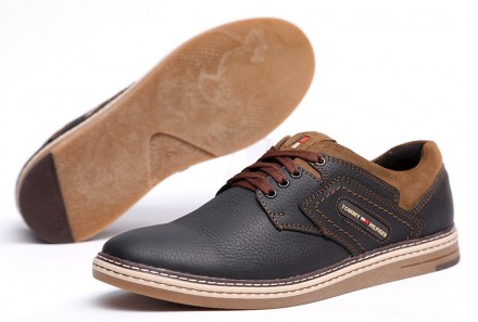 Спортивные кожаные туфли Tommy Hilfiger Sheriff Black-Brown 43. Киев. фото 1 Спортивные кожаные туфли Tommy Hilfiger Sheriff Black-Brown 43. Киев. фото 1