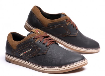 Спортивные кожаные туфли Tommy Hilfiger Sheriff Black-Brown 45. Киев. фото 1 Спортивные кожаные туфли Tommy Hilfiger Sheriff Black-Brown 45. Киев. фото 1