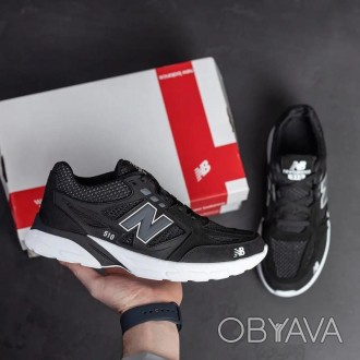 Кроссовки мужские New Balance Black кожа-сетка