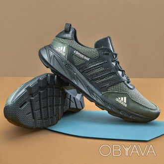Кроссовки мужские Adidas Climacool Olive кожа-сетка 41