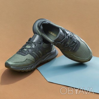 Кроссовки мужские Adidas Climacool Olive кожа-сетка 43