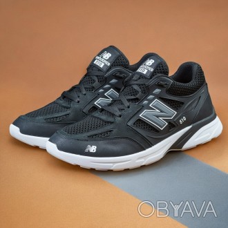 Кроссовки мужские New Balance Black кожа-сетка 41