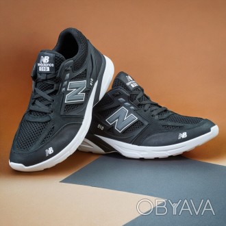 Кроссовки мужские New Balance Black кожа-сетка 43
