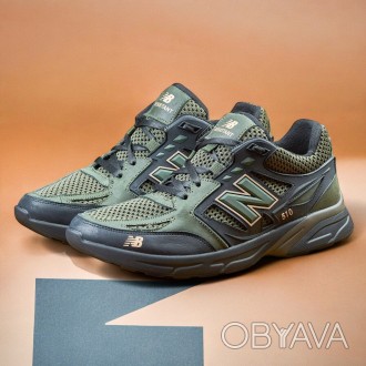 Кроссовки мужские New Balance Olive кожа-сетка 40