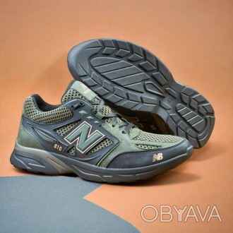 Кроссовки мужские New Balance Olive кожа-сетка 44