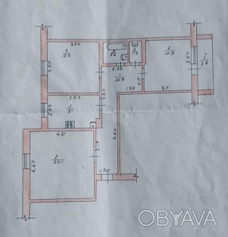 Продається трикімнатна квартира в смт Арбузинка