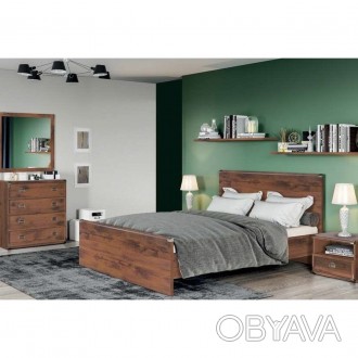 Комплект модульный в спальню ВМК (БРВ) Индиана N77873 Дуб шуттер (GRB-1598)