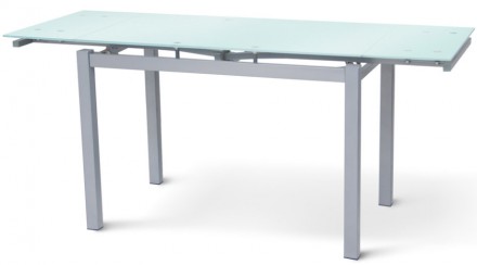 Стол обеденный раскладной стеклянный Венди белый/ноги серые XS-1025 Glass Микс М. Одесса. фото 1 Стол обеденный раскладной стеклянный Венди белый/ноги серые XS-1025 Glass Микс М. Одесса. фото 1