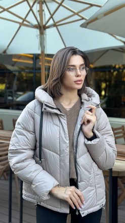 Куртка пуховик женская зимняя бежевая П938. Запоріжжя. фото 1 Куртка пуховик женская зимняя бежевая П938. Запоріжжя. фото 1