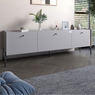Тумба під телевізор на 3 шухляди LION Wood з чорними ніжками 160х65х40 см Кашемір (LION-043141). Одеса. фото 1 Тумба під телевізор на 3 шухляди LION Wood з чорними ніжками 160х65х40 см Кашемір (LION-043141). Одеса. фото 1