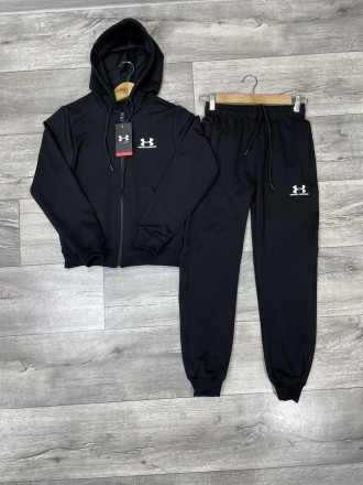Трикотажный черный спортивный костюм Under Armour для подростков, детский весенн. Харьков. фото 1 Трикотажный черный спортивный костюм Under Armour для подростков, детский весенн. Харьков. фото 1