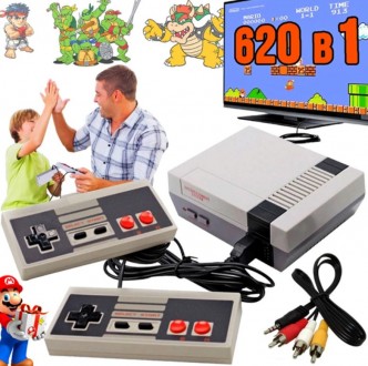 Ігрова приставка Mini Game 8 біт 620 ігор + 2 джойстики — MG-620, сіра. Одеса. фото 1
