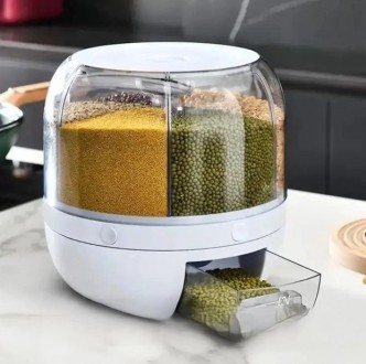 Кухонный диспенсер для хранения круп с дозатором (6 отделений, вращающийся на 36. Одесса. фото 1 Кухонный диспенсер для хранения круп с дозатором (6 отделений, вращающийся на 36. Одесса. фото 1