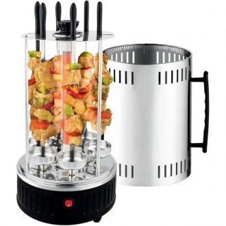 Бытовая вертикальная электрошашлычница с крышкой на 6 шампуров Kebabs Machine 10. Одесса. фото 1 Бытовая вертикальная электрошашлычница с крышкой на 6 шампуров Kebabs Machine 10. Одесса. фото 1