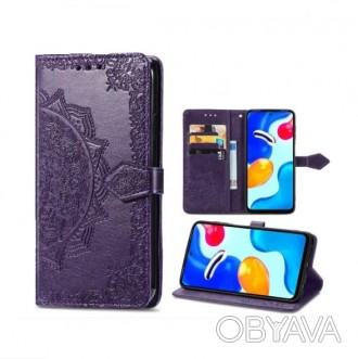 Чехол Vintage для Xiaomi Redmi Note 14 5G книжка с визитницей Сиреневый
