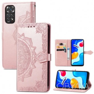 Чехол Vintage для Xiaomi Redmi Note 14 5G книжка с визитницей Розовый