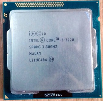 Процеcсор Intel Core i3-3220 3.3 GHz/3MB/5 GT/s (SR0RG). б/у рабочий. Дніпро. фото 1 Процеcсор Intel Core i3-3220 3.3 GHz/3MB/5 GT/s (SR0RG). б/у рабочий. Дніпро. фото 1