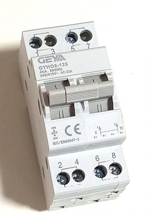 Переключатель ввода резерва 40A 2P 240/415V AC 50/60Hz, I-0-II трехпозиционный,. Днепр. фото 1 Переключатель ввода резерва 40A 2P 240/415V AC 50/60Hz, I-0-II трехпозиционный,. Днепр. фото 1