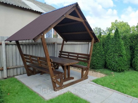 Деревянная беседка,  разборная (на 8 человек) "Релакс". Харьков. фото 1