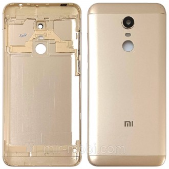 Задняя крышка Xiaomi Redmi 5 Plus MEG7 (золотистая оригинал Китай со стеклом кам. Бородянка. фото 1 Задняя крышка Xiaomi Redmi 5 Plus MEG7 (золотистая оригинал Китай со стеклом кам. Бородянка. фото 1