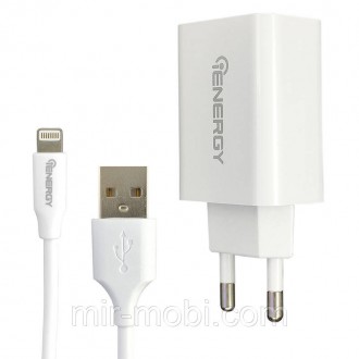 Мережевий Зарядний Пристрій iEnergy HC-17, Cable Lightning, 2A, White. Бородянка. фото 1 Мережевий Зарядний Пристрій iEnergy HC-17, Cable Lightning, 2A, White. Бородянка. фото 1