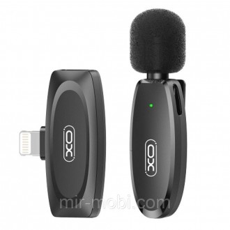 Мікрофон петличний безпровідний XO MKF08B, Lightning, Black. Бородянка. фото 1 Мікрофон петличний безпровідний XO MKF08B, Lightning, Black. Бородянка. фото 1