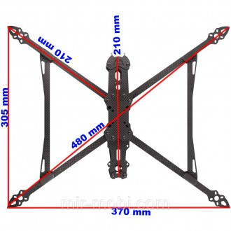 Рама для FPV-дрона Mark4 V2, 10", Carbon. Бородянка. фото 1 Рама для FPV-дрона Mark4 V2, 10", Carbon. Бородянка. фото 1