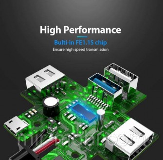 USB-хаб Vention 4-Port USB 3.0 дозволяє збільшити кількість USB роз'ємів на вашо. . фото 10