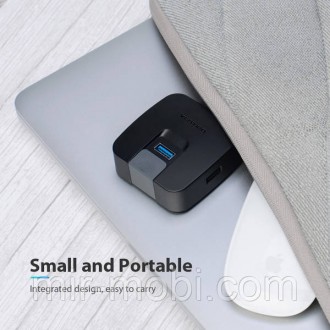 USB-хаб Vention 4-Port USB 3.0 дозволяє збільшити кількість USB роз'ємів на вашо. . фото 8