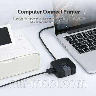 USB-хаб Vention 4-Port USB 3.0 дозволяє збільшити кількість USB роз'ємів на вашо. . фото 7