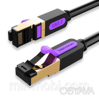 Патч-корд Vention CAT 7 SFTP Ethernet, 3 m, Black, rj-45 - rj-45, 8 жил (ICDBI)