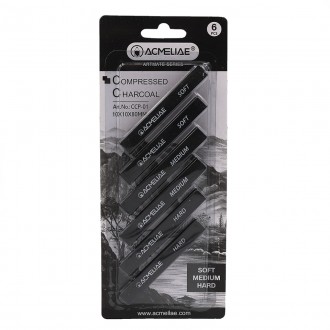 Древесный уголь Acmeliae, 10x10x80mm soft, medium, hard 6шт.1шт/этик. Киев. фото 1 Древесный уголь Acmeliae, 10x10x80mm soft, medium, hard 6шт.1шт/этик. Киев. фото 1