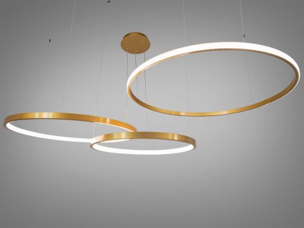 Современная LED люстра на тросах с пультом, золото, 165W на 23м2 D2490-1000+800+. Одесса. фото 1 Современная LED люстра на тросах с пультом, золото, 165W на 23м2 D2490-1000+800+. Одесса. фото 1