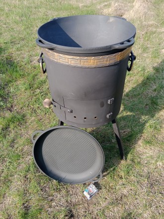 Комплект Казан Syton 12л. крышка-сковородой с печью с отводом. Кременчук. фото 1