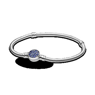 Серебряный браслет Pandora "Блестящий синий диск" 599288C01. Рівне. фото 1 Серебряный браслет Pandora "Блестящий синий диск" 599288C01. Рівне. фото 1