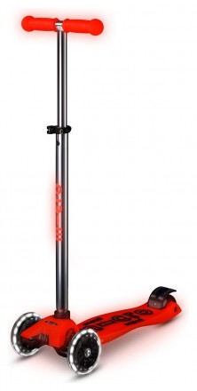 Самокат MICRO серії "Maxi Deluxe Glow LED" – ЧЕРВОНА АУРА (до 50 kg, 3-х колісни. Одеса. фото 1 Самокат MICRO серії "Maxi Deluxe Glow LED" – ЧЕРВОНА АУРА (до 50 kg, 3-х колісни. Одеса. фото 1