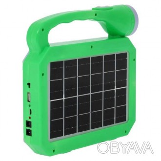 Фонарь аккумуляторный переносной с солнечной панелью JA-2002 SOLAR CHARGING Сала. . фото 1