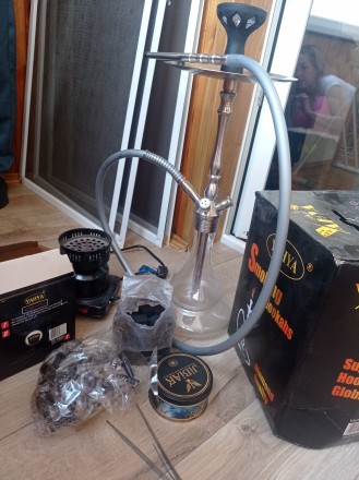 Продам кальян Yahya 60см 4 трубки +набір плитка табак вугілля, мундштуки, щипці. Киев. фото 1 Продам кальян Yahya 60см 4 трубки +набір плитка табак вугілля, мундштуки, щипці. Киев. фото 1