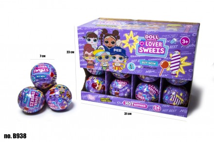 Детская Кукла B938 Doll Beautiful Lover Sweets Шар 7см. Ананьев. фото 1 Детская Кукла B938 Doll Beautiful Lover Sweets Шар 7см. Ананьев. фото 1