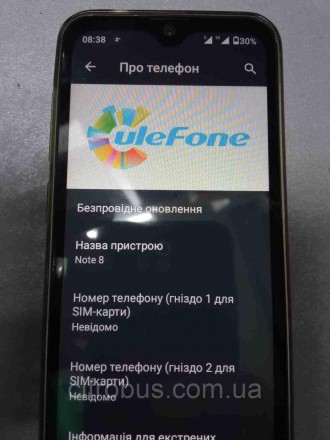 Мобільний телефон смартфон Б/У Ulefone Note 8 2/16Gb. Київ. фото 1 Мобільний телефон смартфон Б/У Ulefone Note 8 2/16Gb. Київ. фото 1