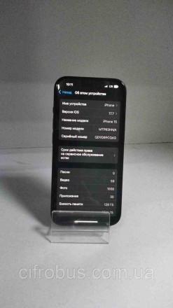 Мобільний телефон смартфон Б/У Apple iPhone 15 128 GB. Київ. фото 1 Мобільний телефон смартфон Б/У Apple iPhone 15 128 GB. Київ. фото 1