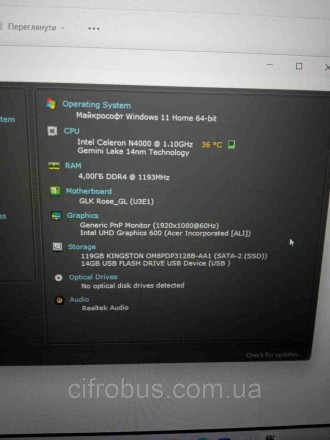 Ноутбук Б/У Acer Aspire 3 N19H1 (Intel Celeron N4000 1.1GHz/Ram 4Gb/SSD 128Gb/In. Киев. фото 1 Ноутбук Б/У Acer Aspire 3 N19H1 (Intel Celeron N4000 1.1GHz/Ram 4Gb/SSD 128Gb/In. Киев. фото 1